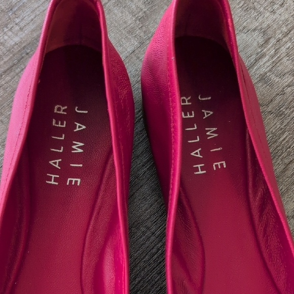 Jamie Haller Women's Red Leather Flats - Picture 2 of 6
